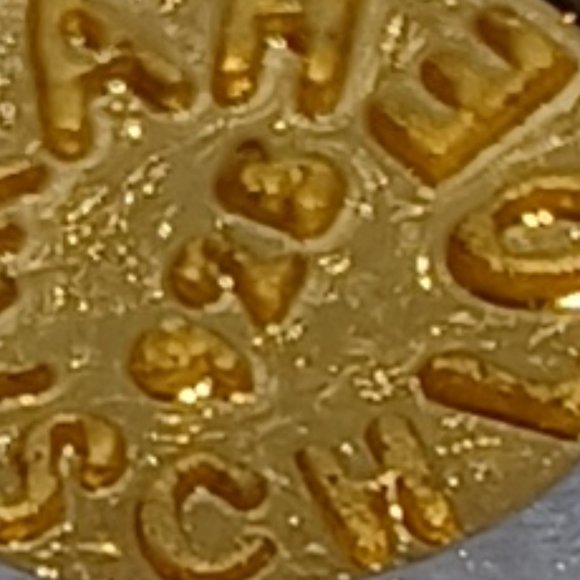 Sarah Chloe 925 marked Adjustable Bangle with engraved C, gold plated - Picture 8 of 9